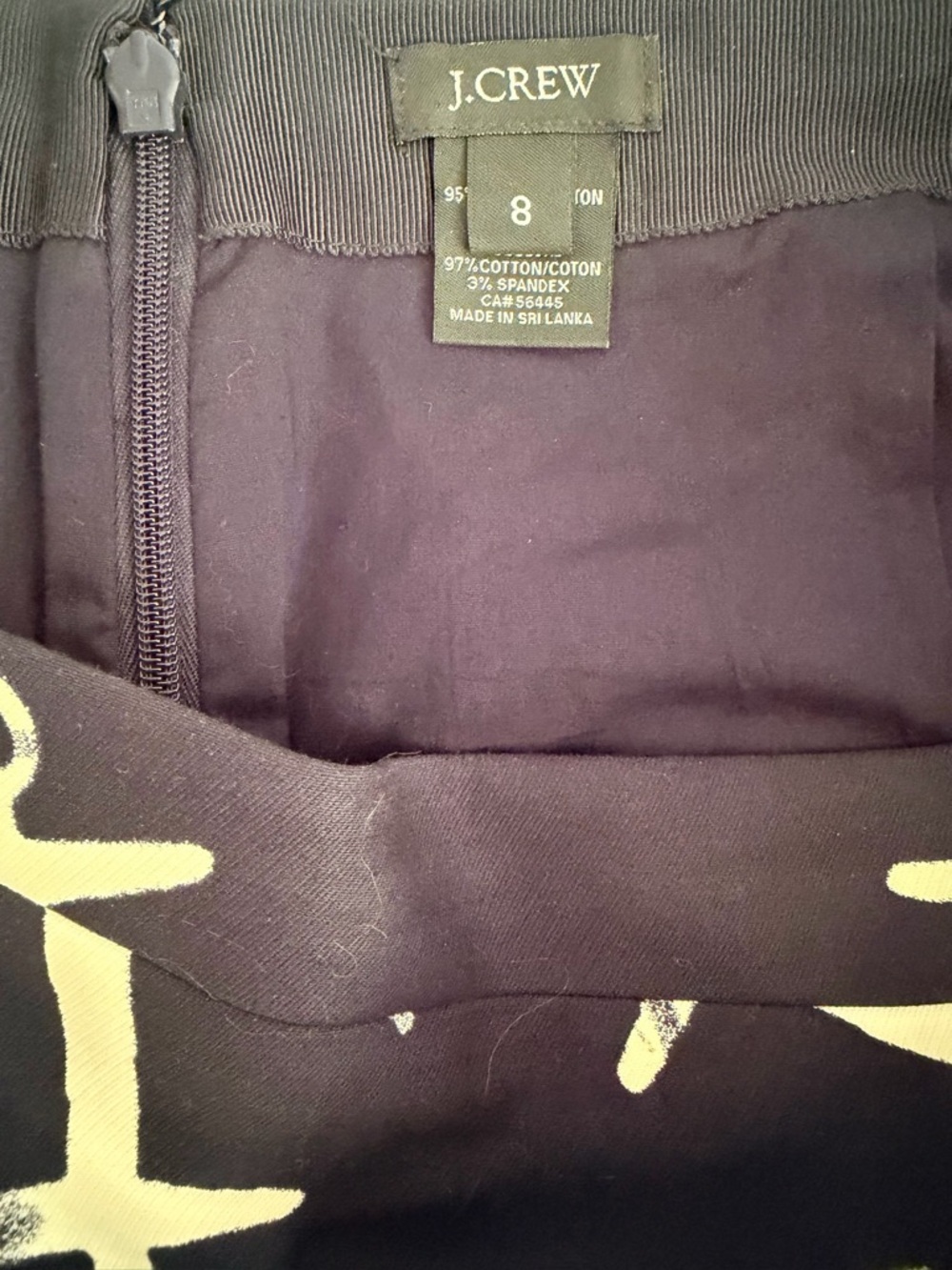 J. Crew Navy Mini Skirt with White Anchor Motif - Picture 5 of 5